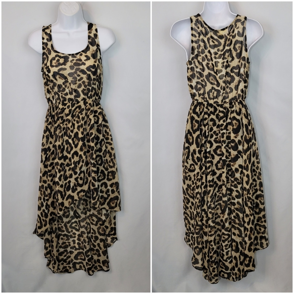 Sans Souci Leopard Print High Low Dress